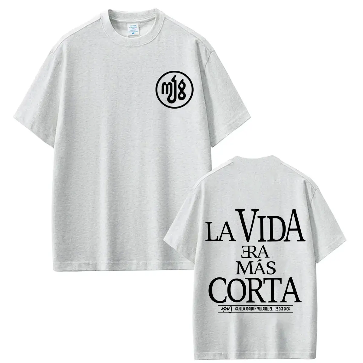 Milo J La Vida Era Mas Corta LVEMC Album Tour 2026 T Shirt Men's Women Summer Fashion Clothing T-shirts Cotton Oversized T-shirt