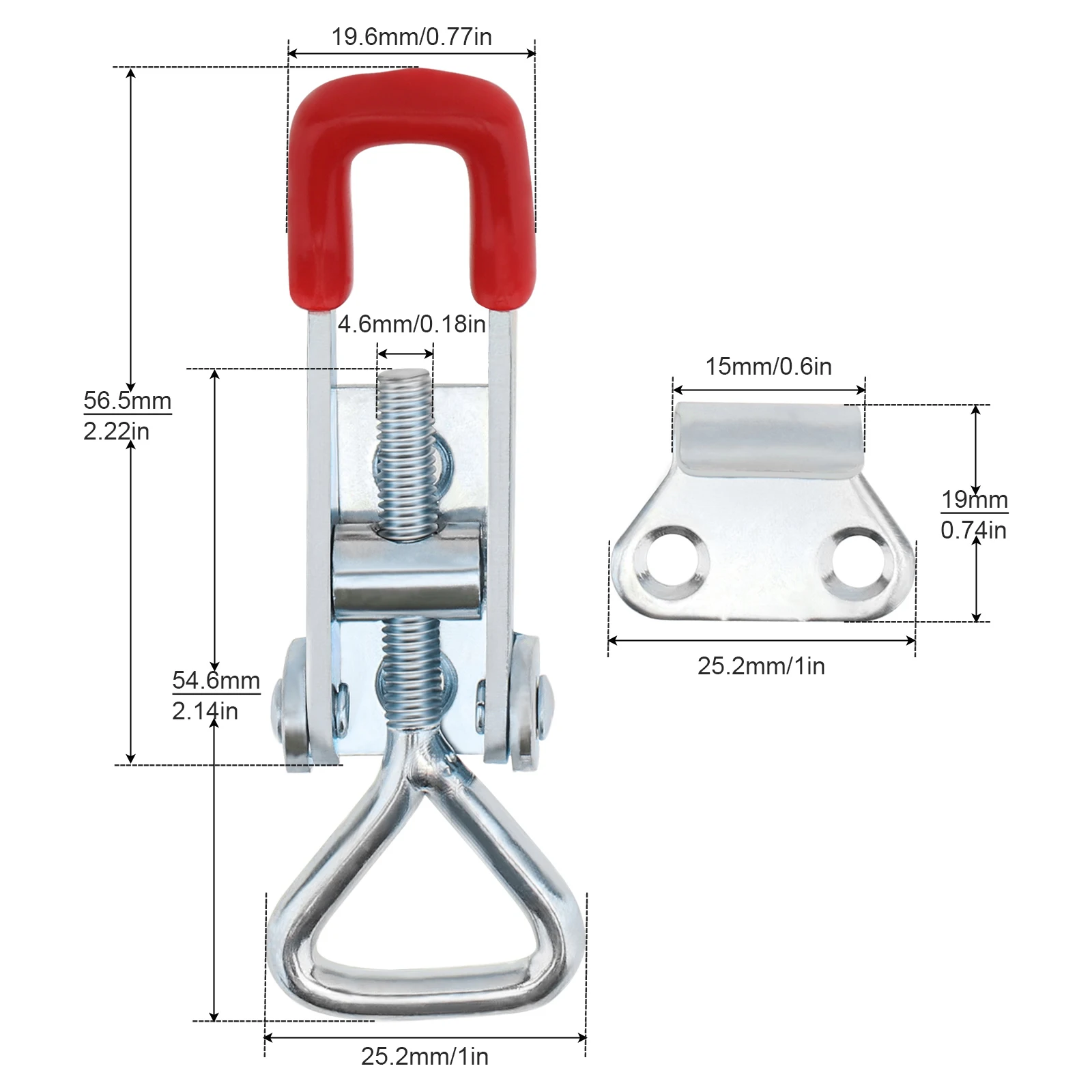 8PCS Heavy Duty Toggle Latch Clamp 4001 150kg 330Lbs Holding Capacity Catch Clasp Quick Release Clamps Push Pull Clip Tools