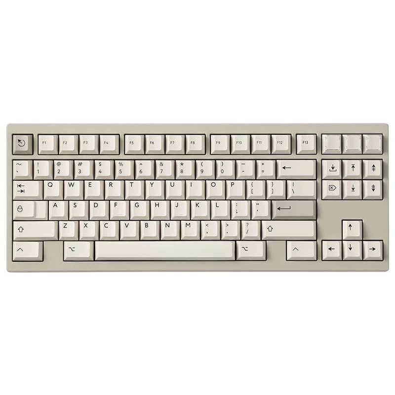 Light gray, mechanical keyboard two-color keycap PBT material original height