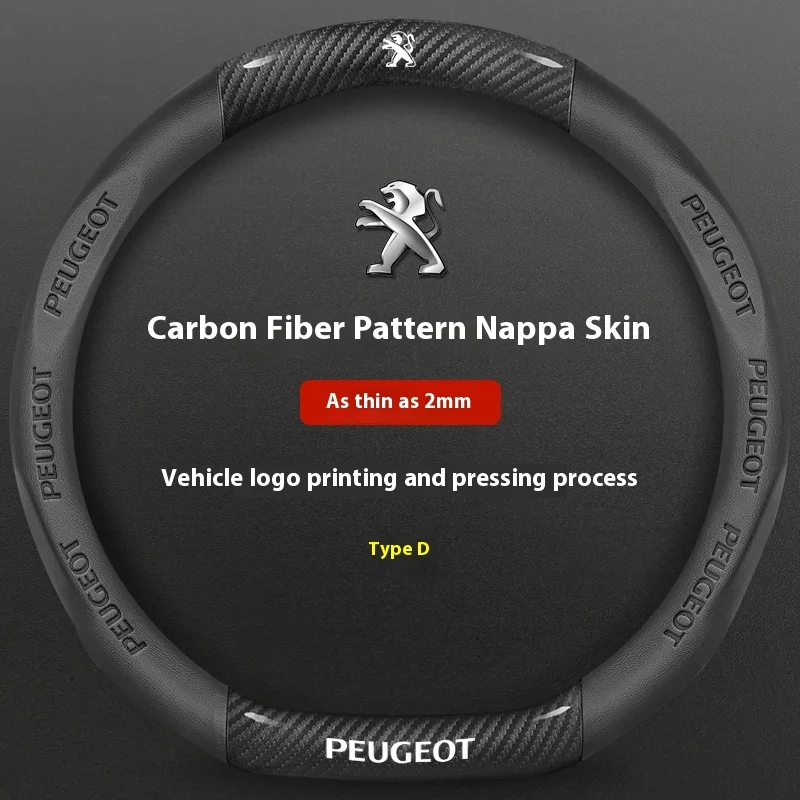 Car Steering Wheel Cover For Peugeot 106 107 108 206 207 208 301 307 308 406 407 408 508 607 2008 3008 4008 5008 GT RCZ Rifter