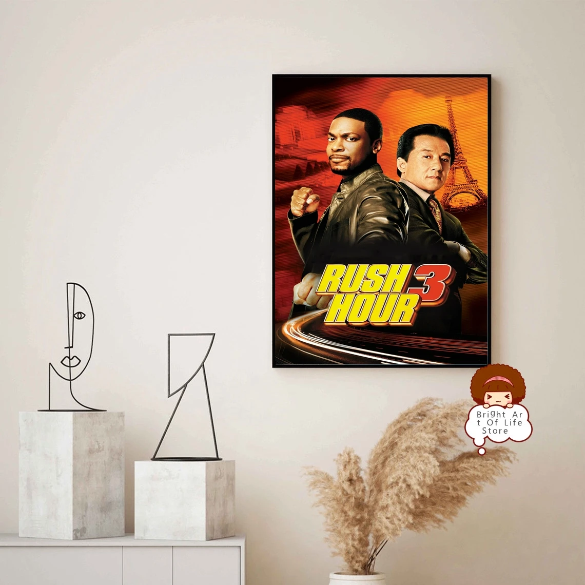 Rush Hour 3 Movie Poster Cover Photo Print Canvas Wall Art Home Decor (Unframed)