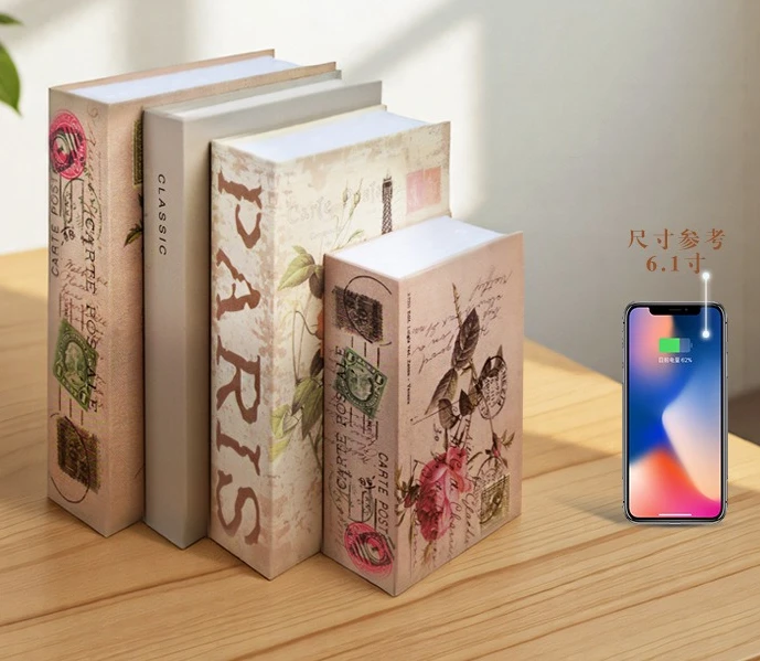 Piggy Bank Fake Books for Hiding Money 240*158*55mm Simulated Book Storage Box with Password Lock Storage Box