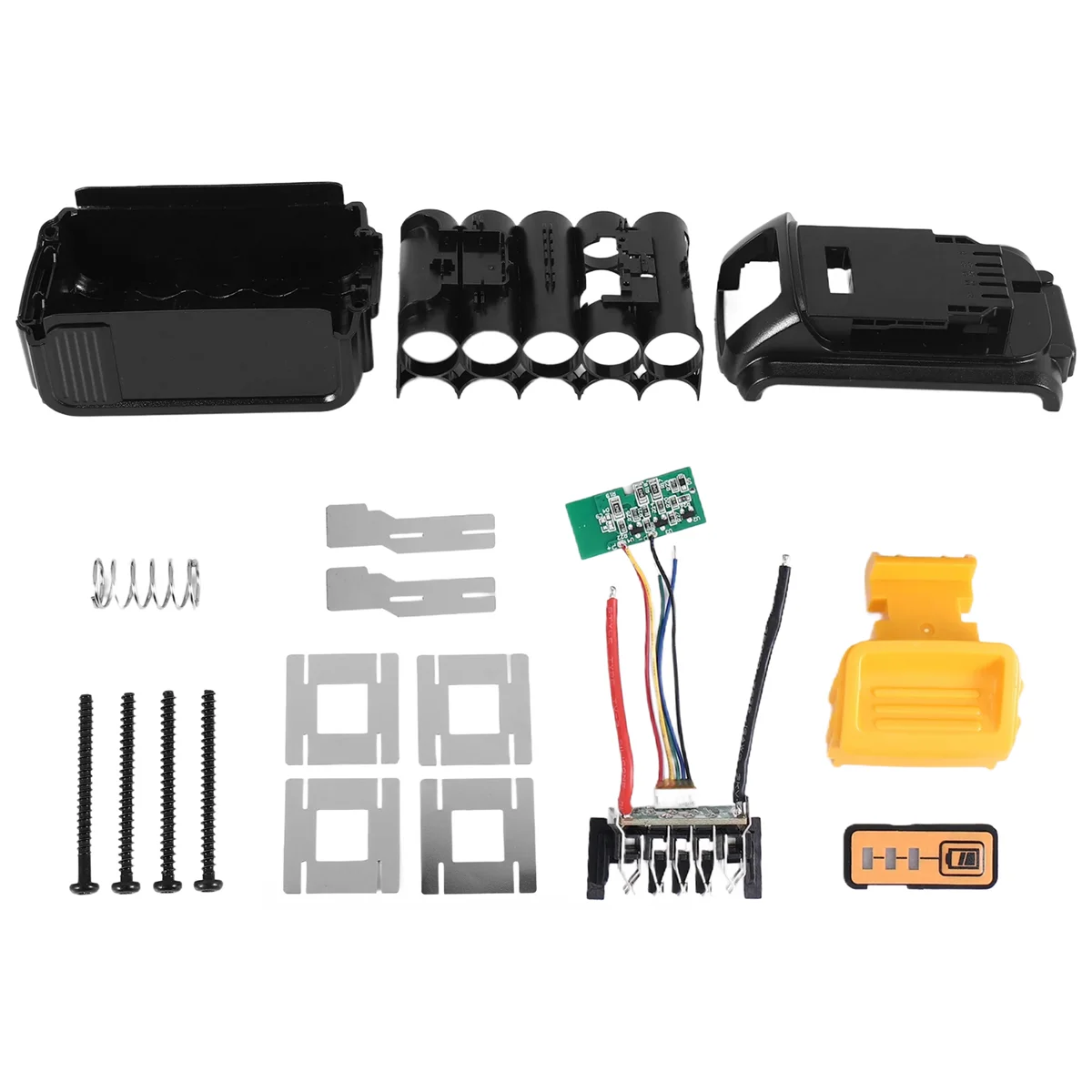 Para dewalt 10 núcleo 18v/20v li-ion bateria substituição caso plástico kit dcb180 li-ion bateria escudo (sem célula de bateria)