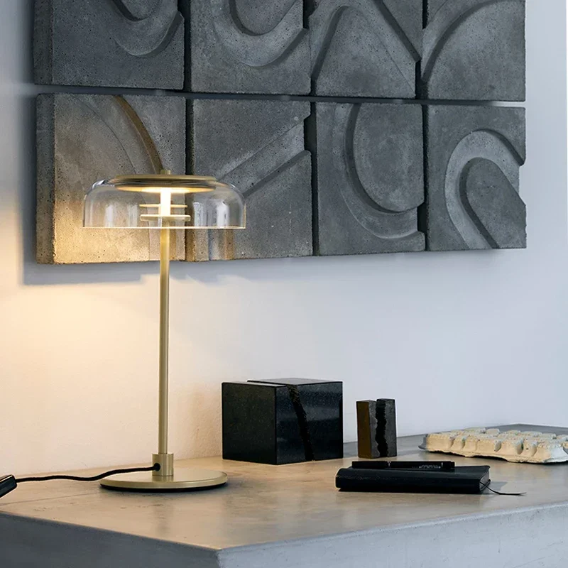 Modern LED Floor Lamp with round Glass Designer Light for Living Room Office Bedroom - Standing Bedside Home Decor