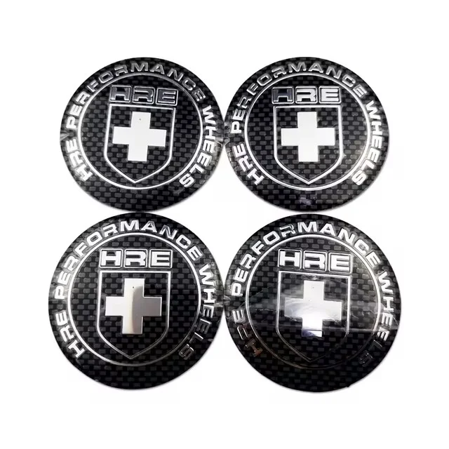 56mm Metal Car Wheel Center HRE Emblem Hub Caps Cover Stickers Accessories for HRE Logo Styling