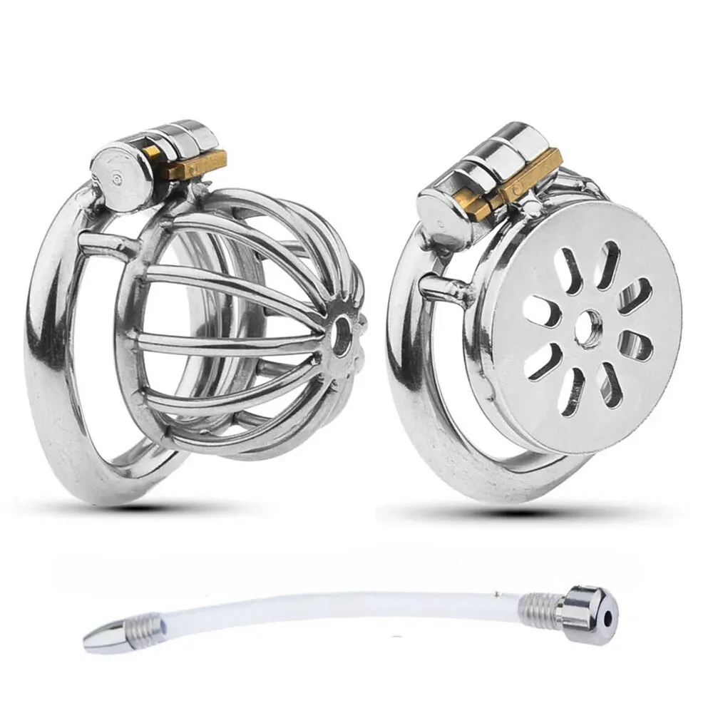Male Small/Super Chastity Cage Adult Games Stainless Steel Chastity Device Peni Ring Sissy Sex Toy