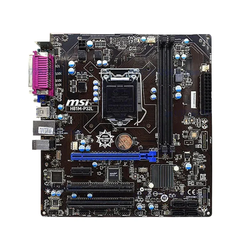 

For MSI H81M P32L motherboard H81 LGA1150 2*DDR3 16G M-ATX Tested ok