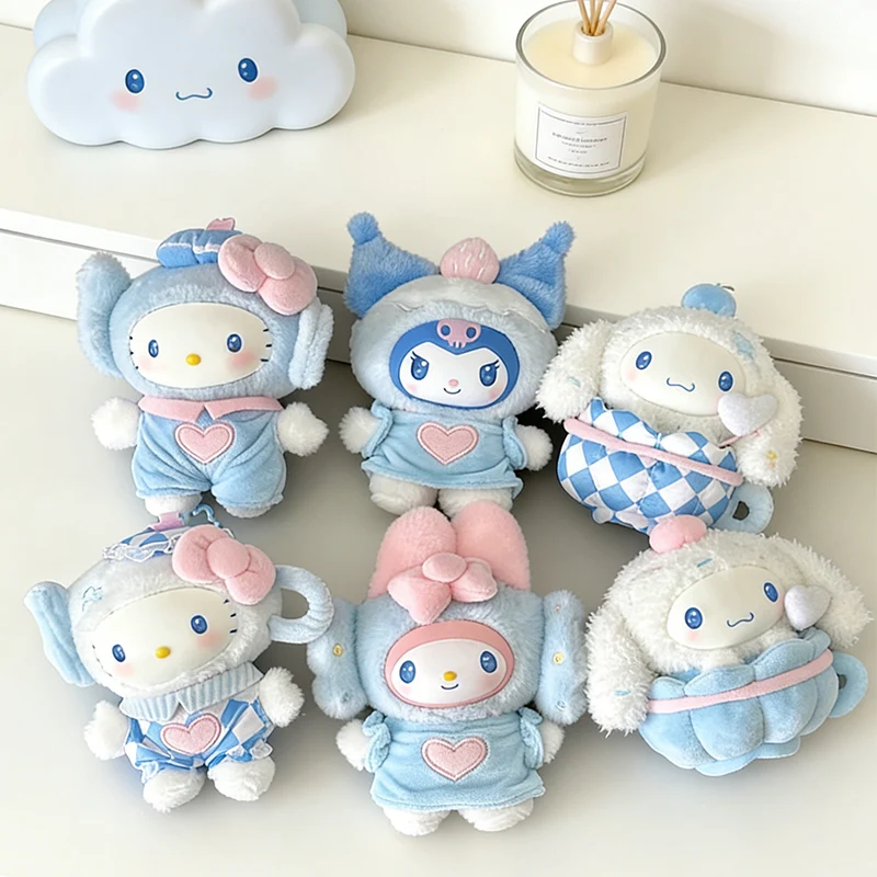 

NEW 2026 Sanrio Blue Flutter Series Blind Box Cute Characters Hello Kitty Kuromi Vinyl Plush Trendy Bag Pendant Birthday Gifts