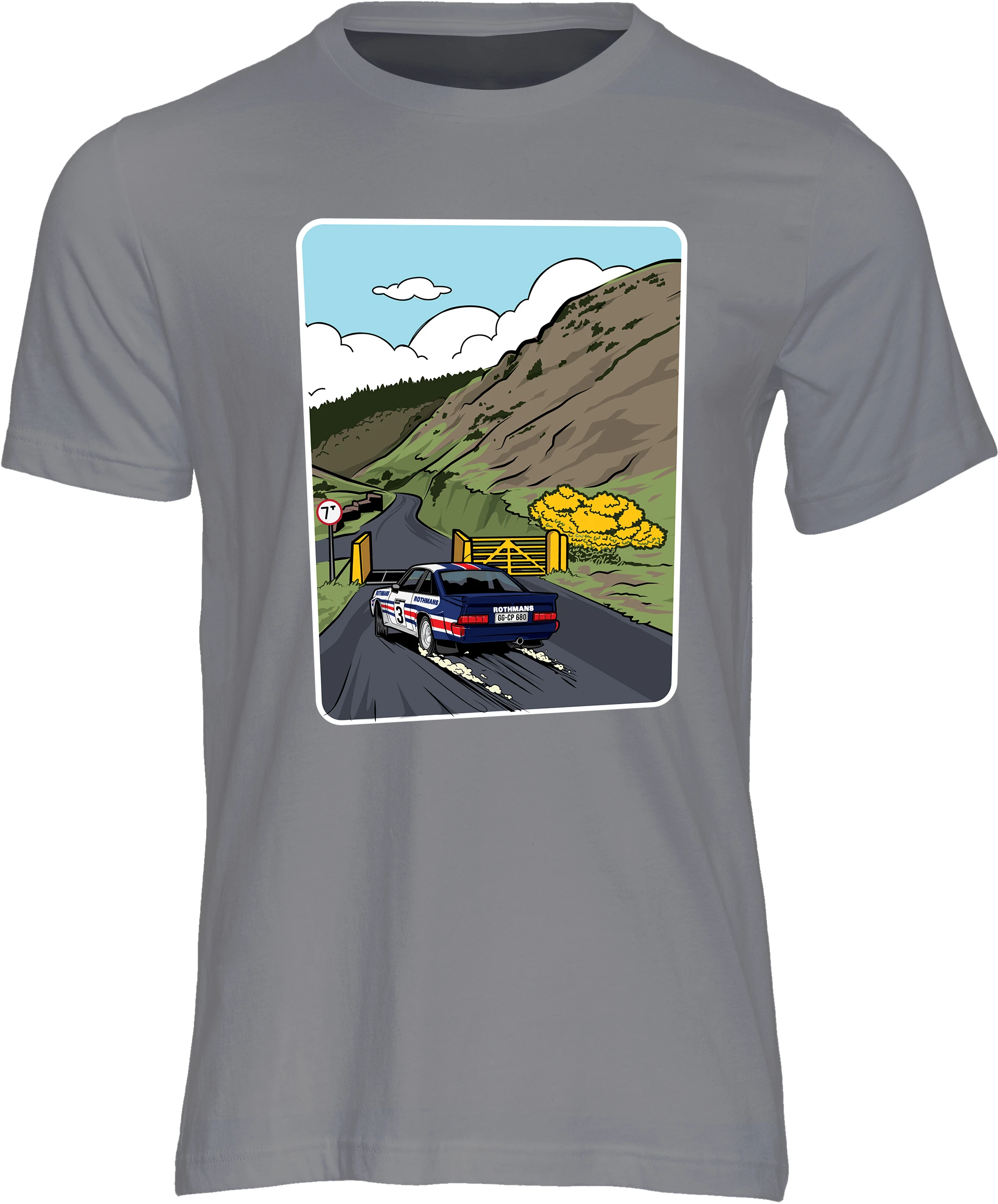 Classic Livery Rally Car Mountain Drift Road Graphic Tee Cotton Mens Womens T-Shirt Outdoor Casual Top