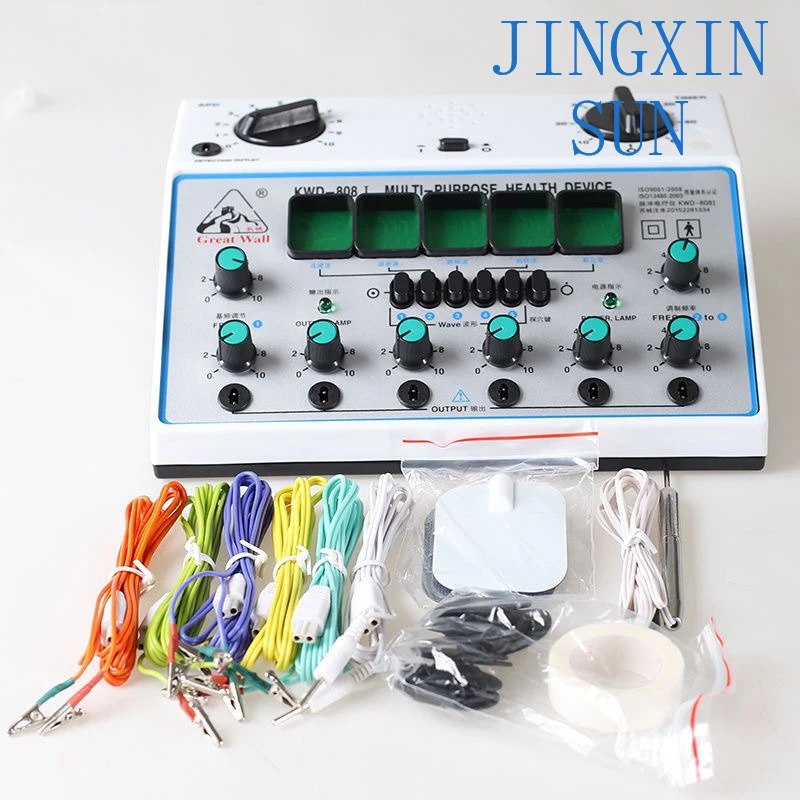 KWD-808I Pulse Electronic Acupuncture Device Meridian Therapy Device Neuromuscular Electroacupuncture Therapy 6 Outputs