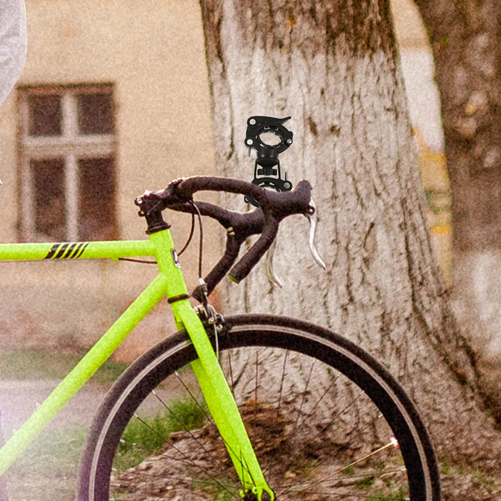 

2Pcs Bike Flashlight Clamp Dual Hole Mounting Bracket Lightweight Handlebar Stand Bicycle Torch Holder for Scooter Wheelchair