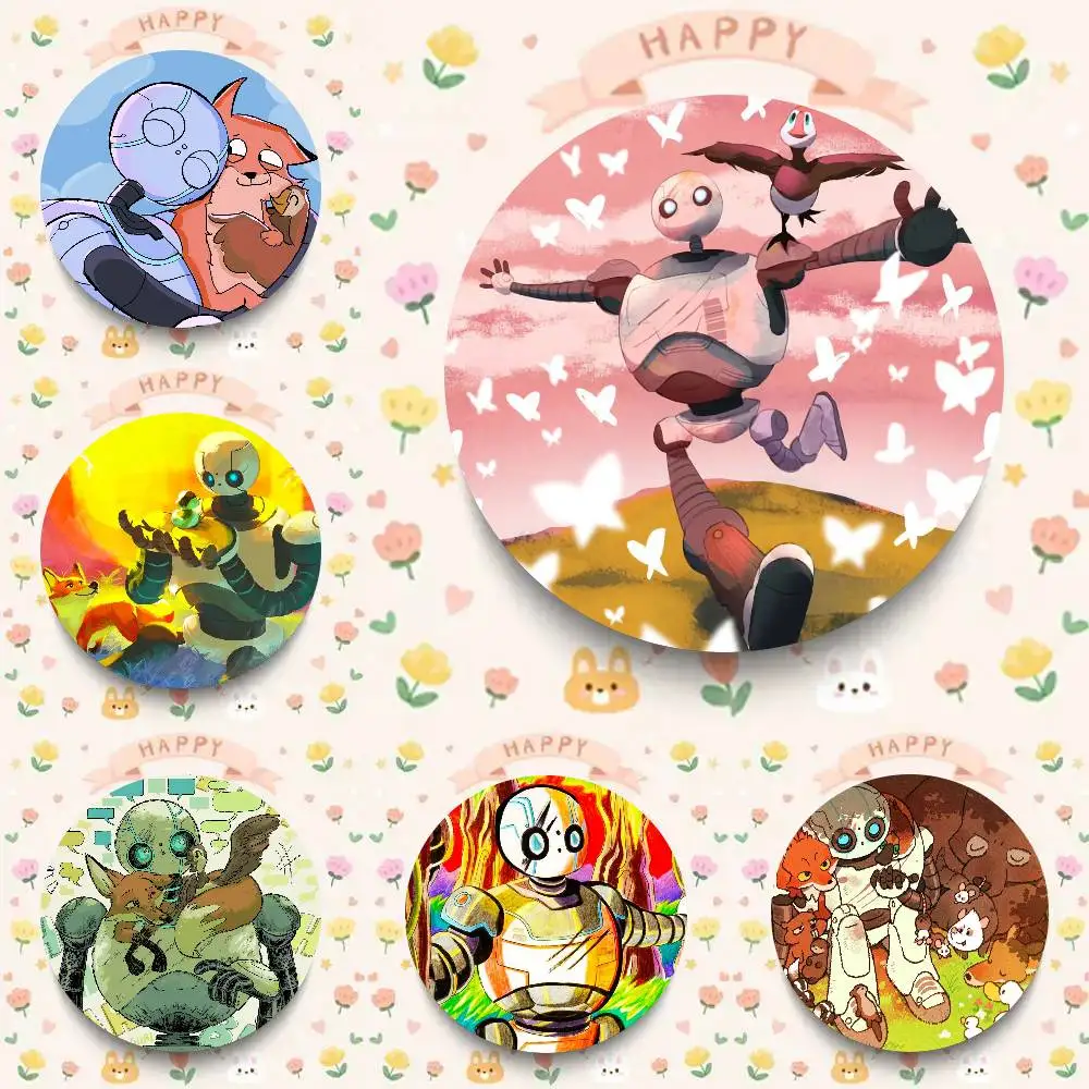 Film The Wild R-Robot P Pins Brooch Cartoon Badge For Friend Backpack Clothes Collect Accessories Jewelry Gift