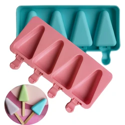 4 cell Ice Pop Popsicle Silicone Mold  Cream Mould Small Size Making Pastry Candy Jelly pudding Chocolate ice cream Tools