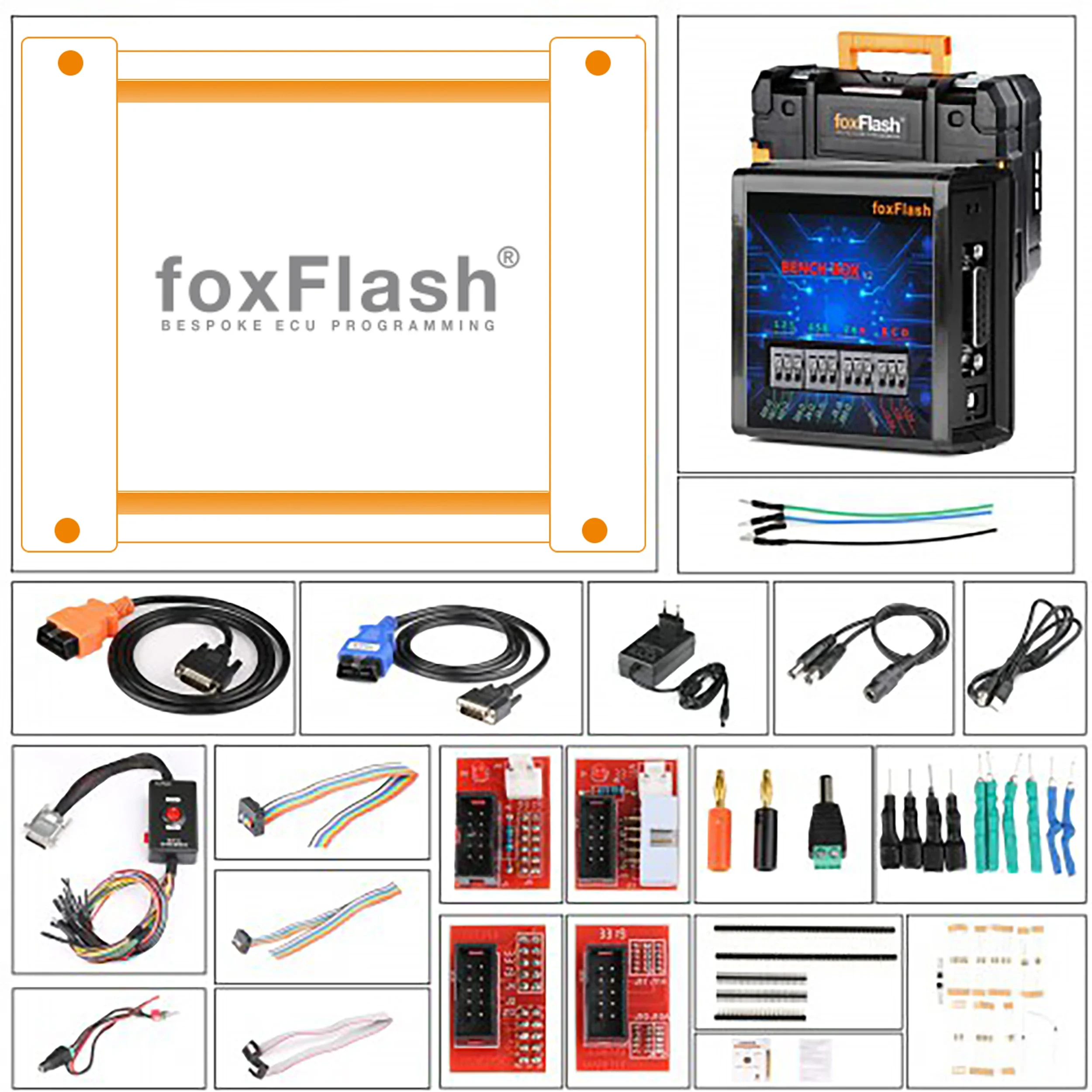 برنامج أداة ضبط رقاقة استنساخ وحدة التحكم الإلكترونية فائقة القوة من FoxFlash V1.4.2 إصدار البرامج الثابتة FW:D087 يدعم Checksum التلقائي