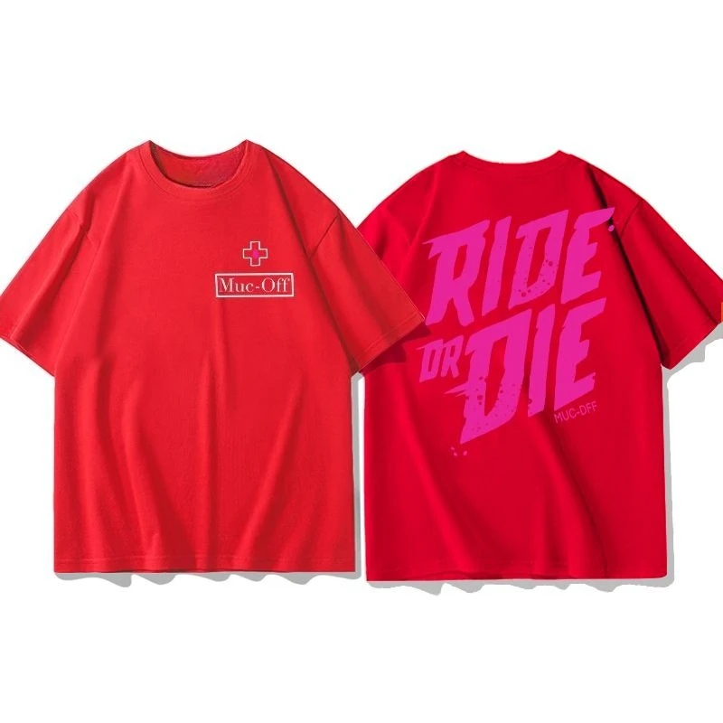 أزياء قصيرة الأكمام القطن تي شيرت ركوب أو يموت الإنحدار الدراجة الرجال والنساء عارضة ركوب أعلى الصيف الرياضة في الهواء الطلق المحملة