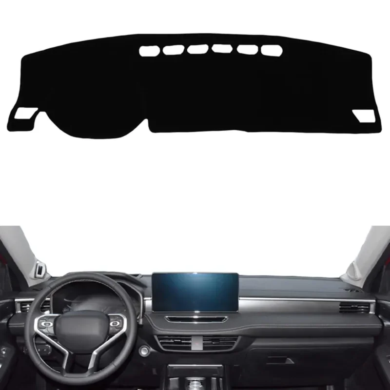 For Haval Jolion 2021 2022 2023 Car Dashboard Cover Sun Shade Non Slip Matte Black Central Control Panel Protector