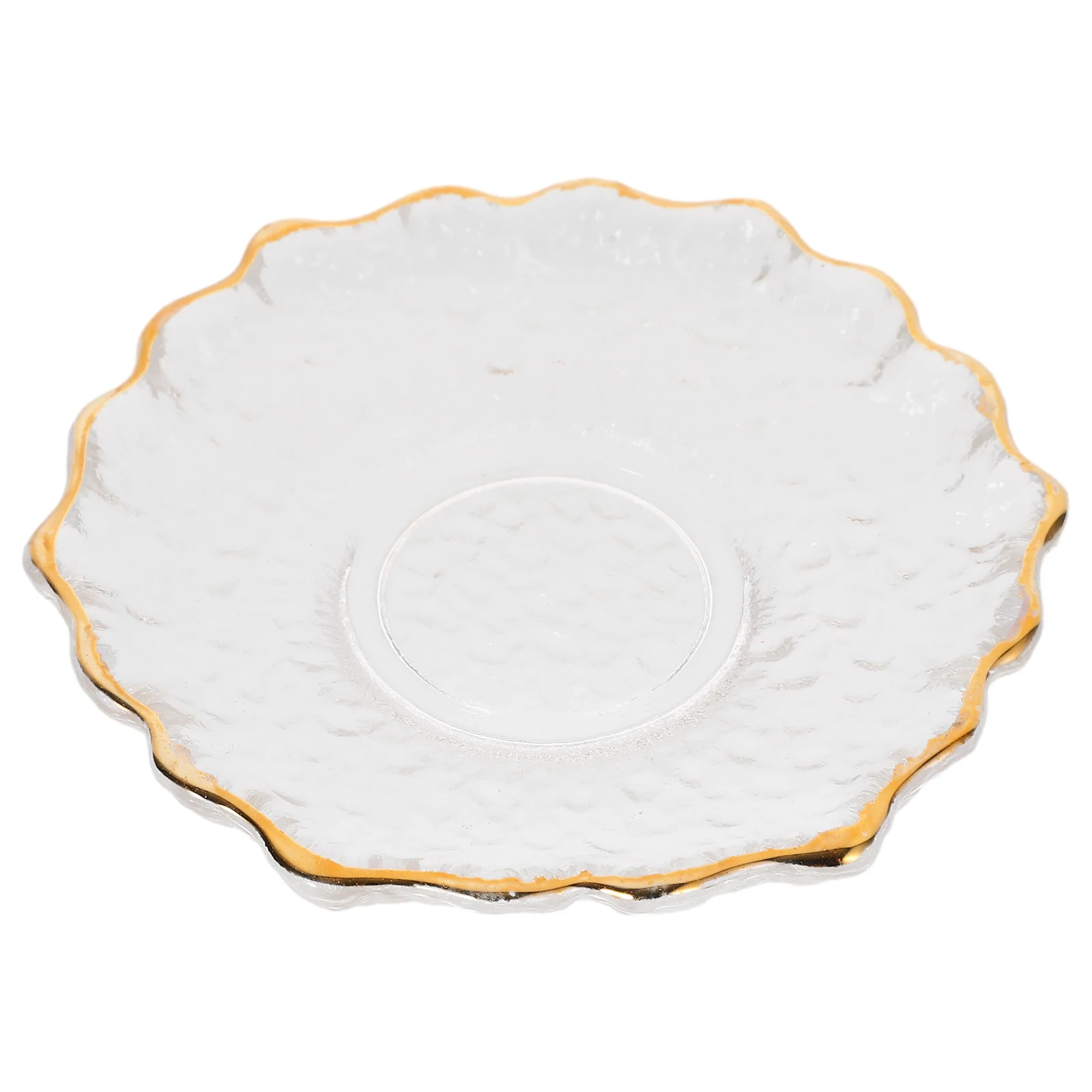 طبق شاي زجاجي، تصميم قاعدة شفافة سميكة مقاومة للحرارة للمنزل والمكتب وكوب القهوة وزجاج النبيذ #6