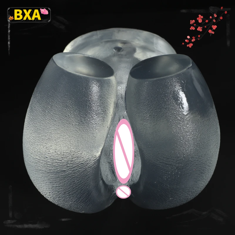 BXA Adult 2023 New Male Masturbation Sex Toy Transparent Butt Realistic Vagina Anal Double Passage with Skin Texture Toy Xxx