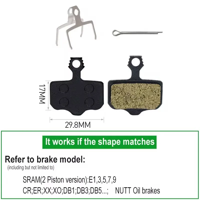 10/20Pairs Bicycle Disc Resin Brake Pads Fit for Avid Elixir 1 3 5 7 9 R CR Sram XO XX X7 X9 XXWC DB1 DB3 DB5 FORCE RED Level T