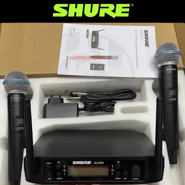 Shure GLXD 4 BETA 58A Wireless Microphone Set 2 Handheld  