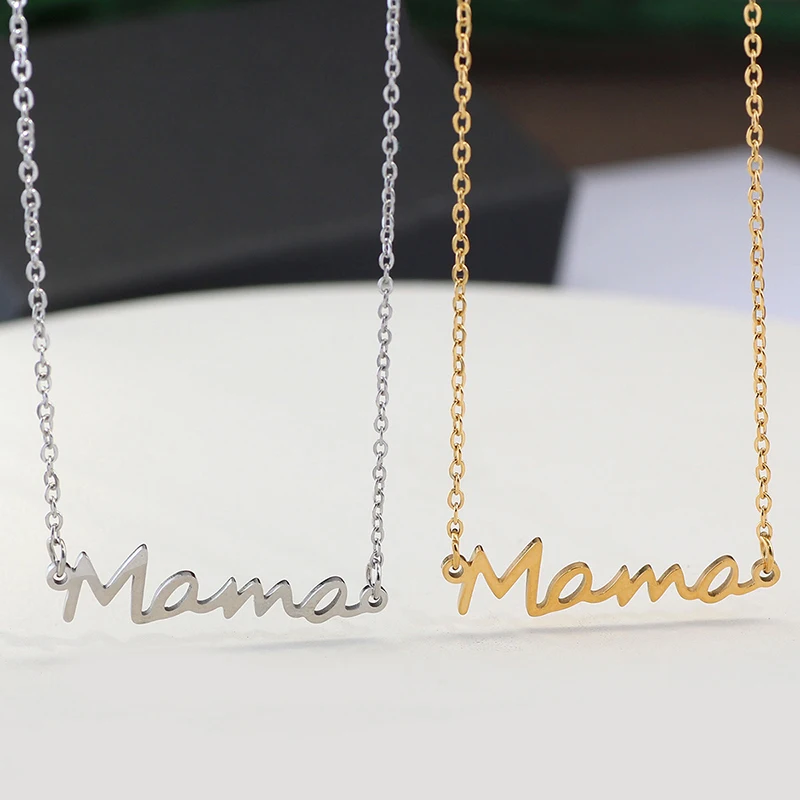 Mama Titanium Steel Necklace With Luxury Rose Gift Box Gift Box for Mom Mother Day Gift 2024 Hot Romantic Necklace Gift Box Set