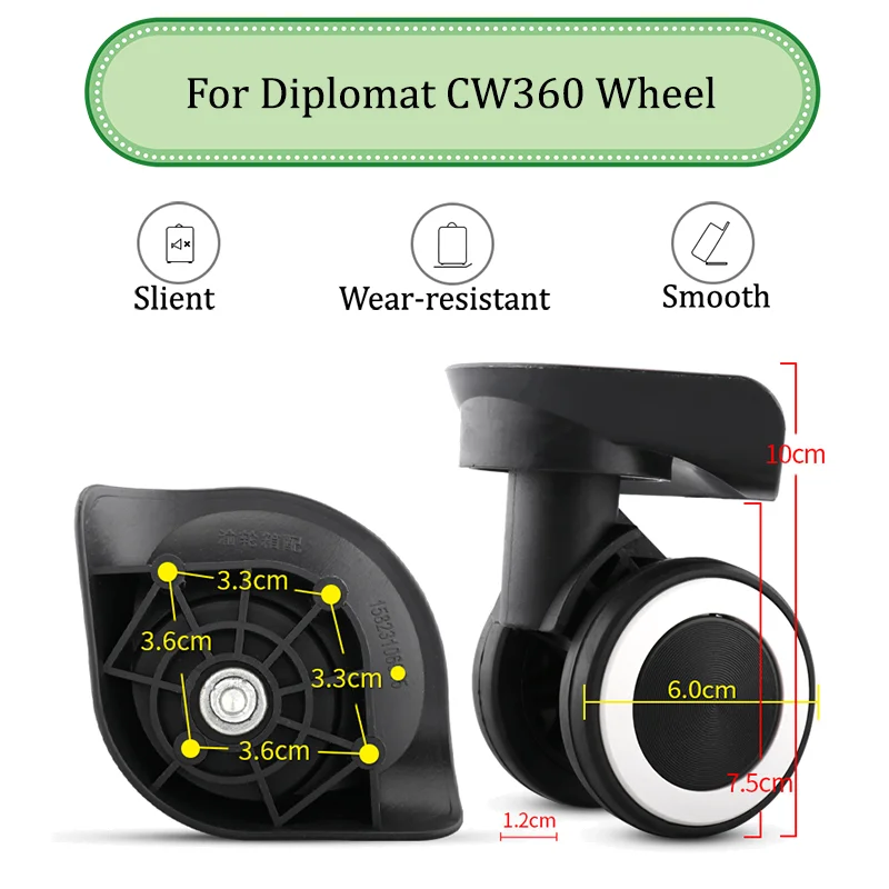 

Suitable For Diplomat CW360 Universal Wheel Trolley Case Wheel Replacement Luggage Pulley Sliding Casters Wear-resistant Repair