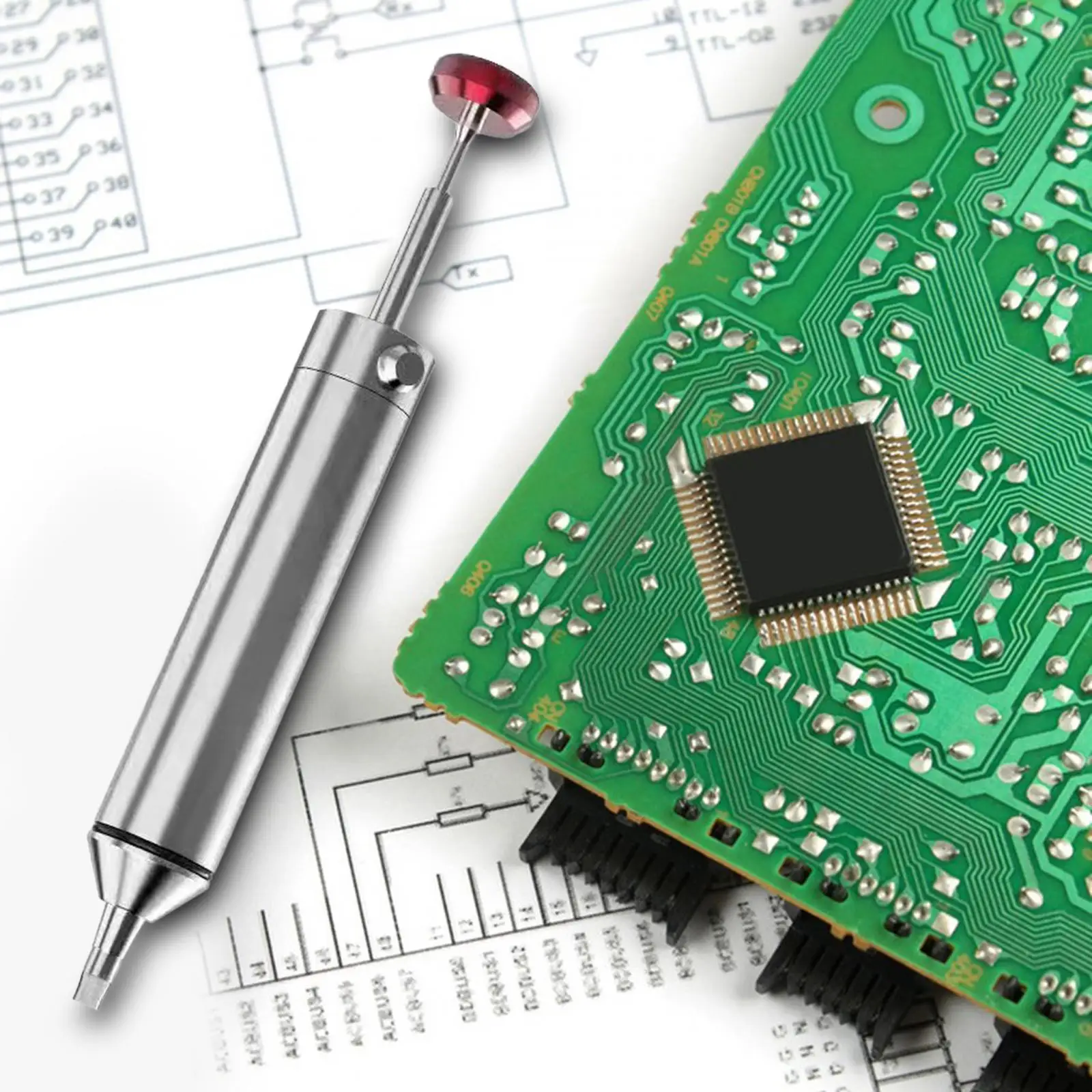 Desoldering Vacuum Pump Soldering Removal Tool Aluminum Alloy 15x2cm Smooth to