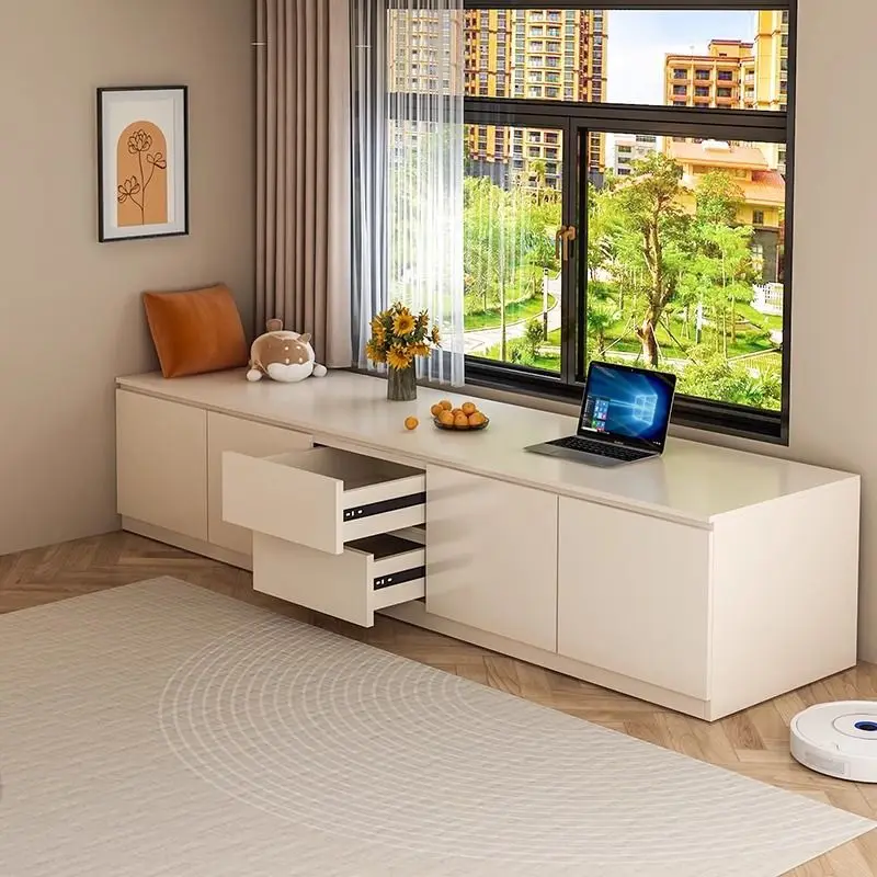 

Solid wood bay window floor-to-ceiling low cabinet, bedroom locker, balcony seat, household storage drawer