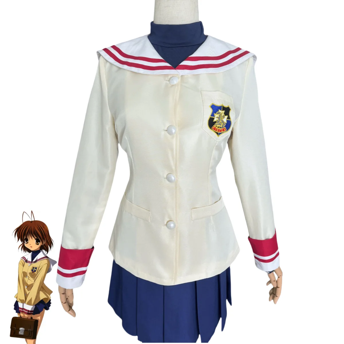 Anime Game Clannad Furukawa Nagisa Fujibayashi Kyou Sakagami Tomoyo Cosplay Costume Jk School Uniforms Skirt Woman Kawaii Suit