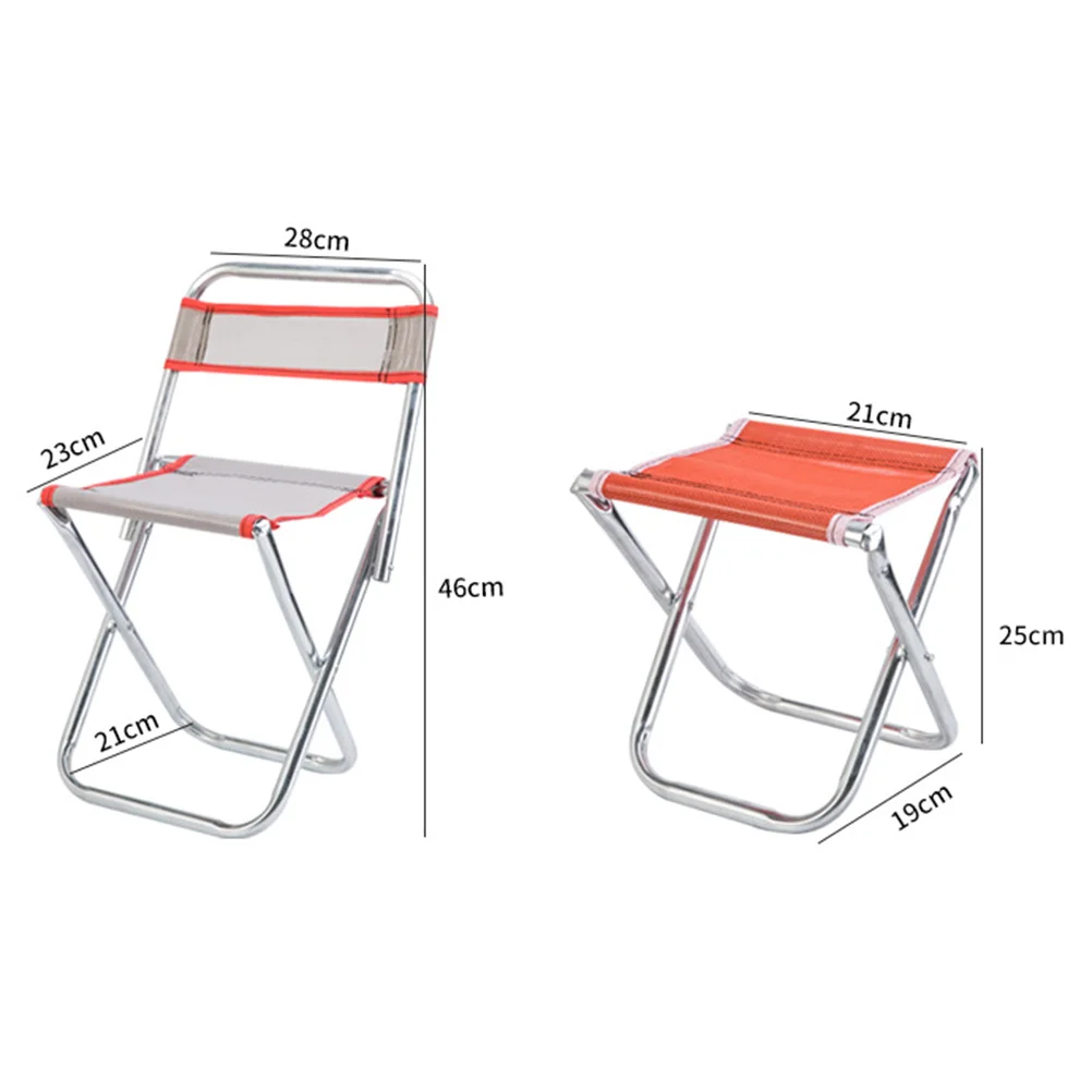 Taburete plegable para exteriores, silla portátil ligera para acampar, pesca, viajes, playa (Color aleatorio), silla plegable para acampar