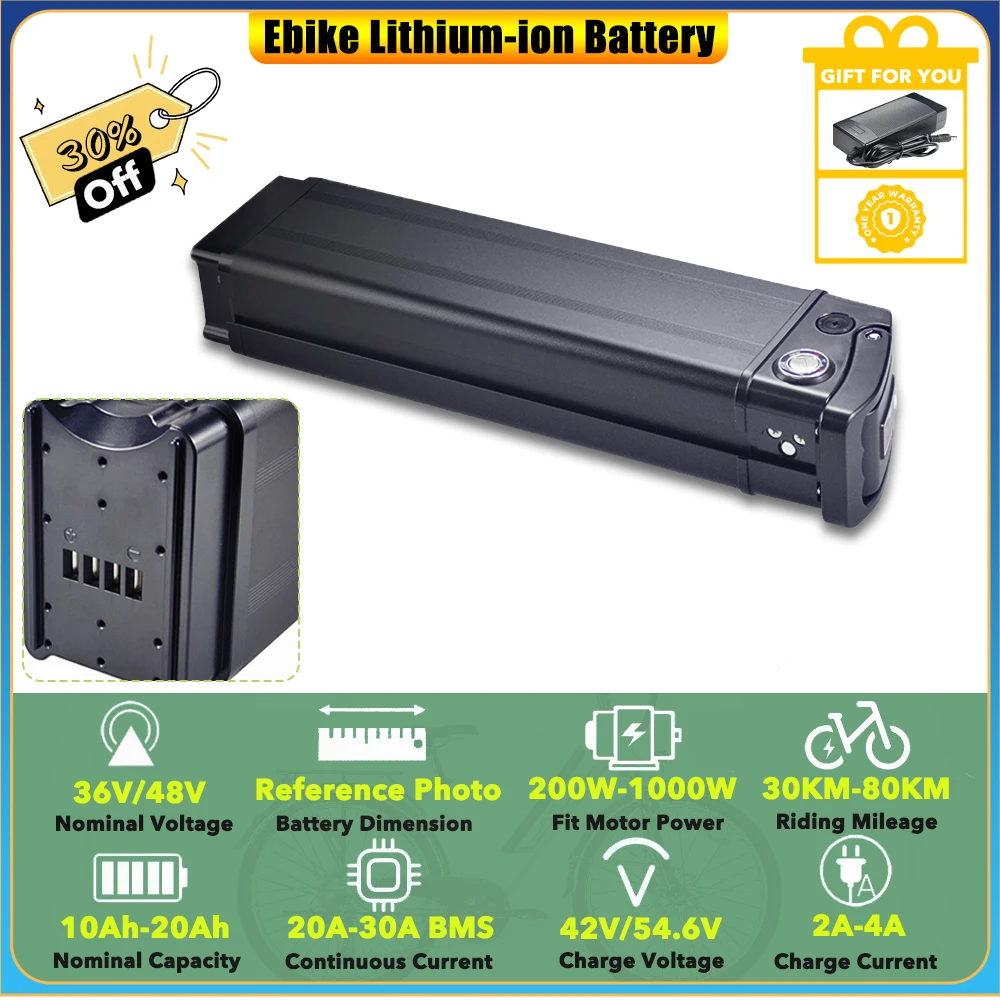 

Heybike Mars Ranger 1.0 E-bike Battery 48V 10.4Ah 13Ah 15Ah 17.5Ah 20Ah Upgraded Lithium-ion Mid Tube Batteries with Charger