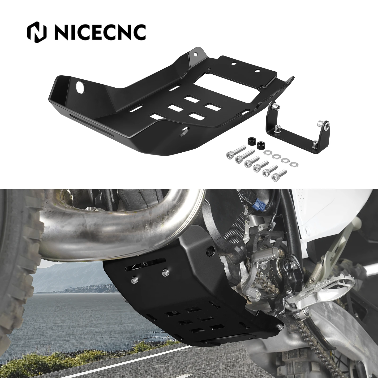 NICECNC For 2024 KTM EXC 300 EXC XCW 300 250 XC SX 250 300 2023-2024 Motorcycle Skid Plate Engine Bottom Guard Cover Protector