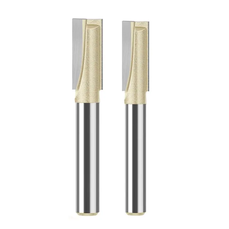 

ABAH-2PCS Bottom Cleaning Router Bits For Wood Woodworking Bits 2 Flutes Flat Slotted Carbide Cutter 1/4*1/4 1/4*5/16