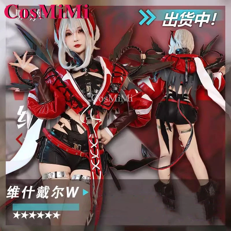 CosMiMi Hot Game Arknights Wisadel/W Cosplay Costume Full Set Fashion Combat Uniforms Carnival Party Role Play Clothing S-XL New