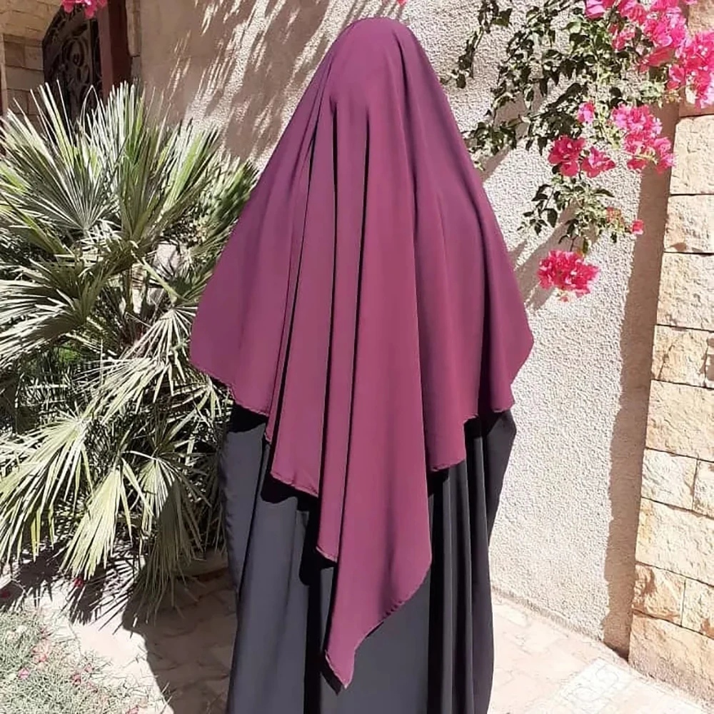 Khimar High Quality Nida Muslim EID Ramadan Islamic Clothing Tie Back Overhead Prayer Scarf Women Hijab