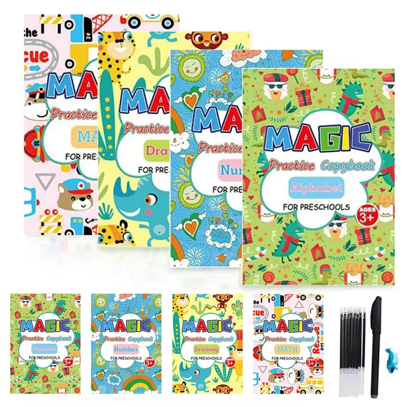 

4 шт., детские книжки для письма с рисунком