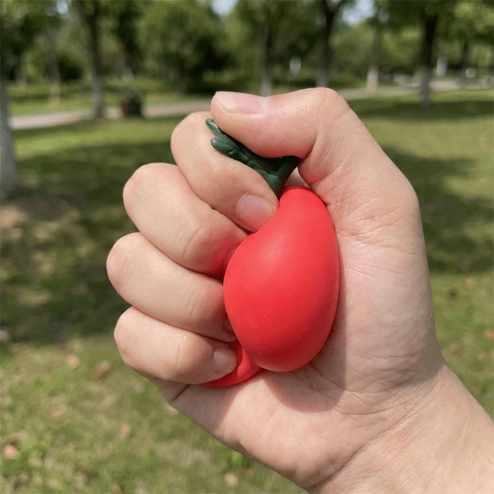 Realistic Cherry Squeeze Soft Squishy Fun Cherries Pinch Le Stress Relief Hand Fidget Simulation Fruit Squishy