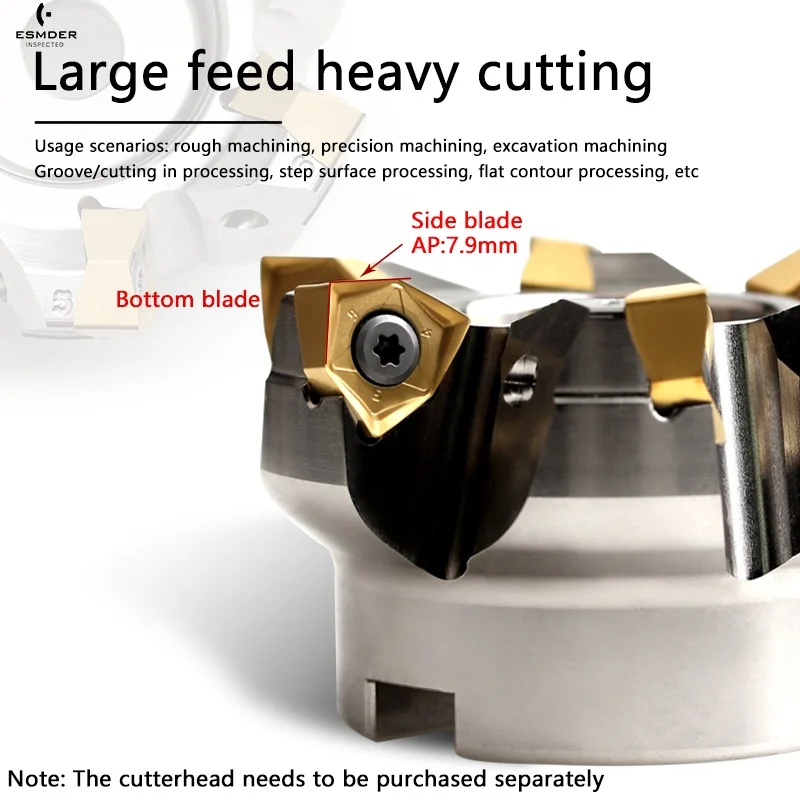 

WNMU080608-GM Фрезерная пластина для токарных станков с ЧПУ, для обработки высокотвердой стали, закаленной стали, чугуна, нержавеющей стали/стали