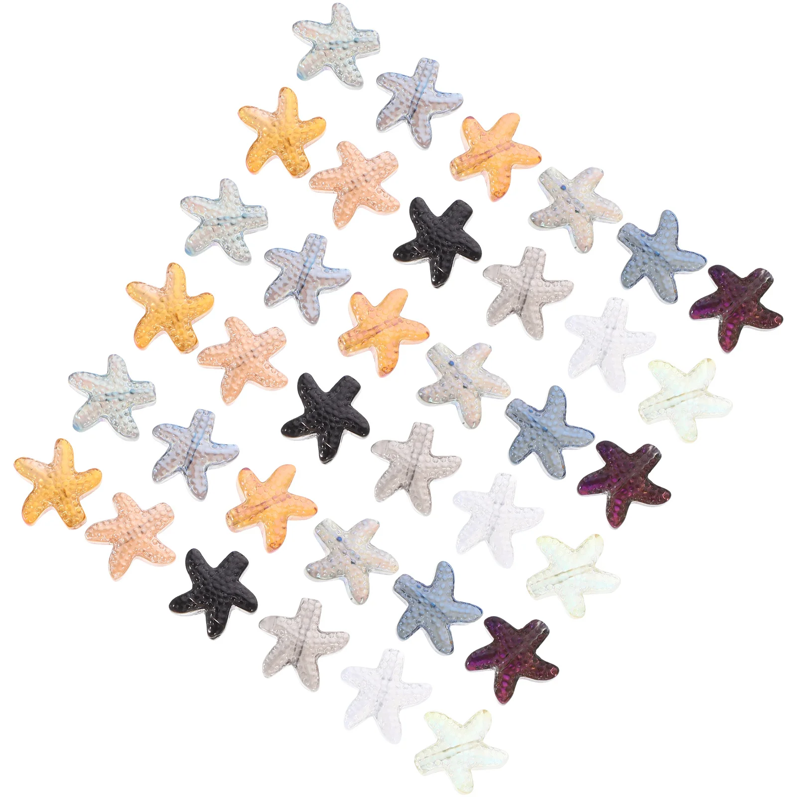 

120Pcs Glass Star Beads DIY Jewelry Supplies Smooth Skin-Friendly for Creative Bracelet Making Tiny Beads DIY Materials