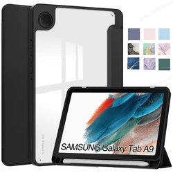 Acylic Transparent Back Tablet Cover For Samsung Galaxy Tab A9 8.7 inch 2023 Shockproof Case S9 Plus 11