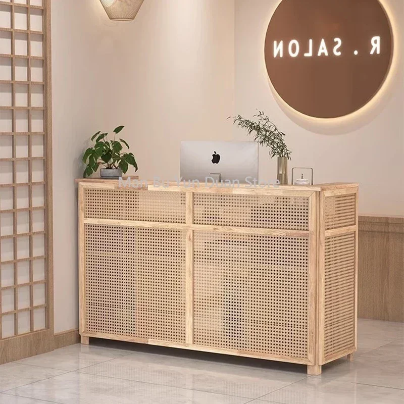

Luxury Receiption Desk Luxurious Office Shop Service Counter Bureau Reception Hairdressing Cafe Aesthetic Furniture Stores Bank