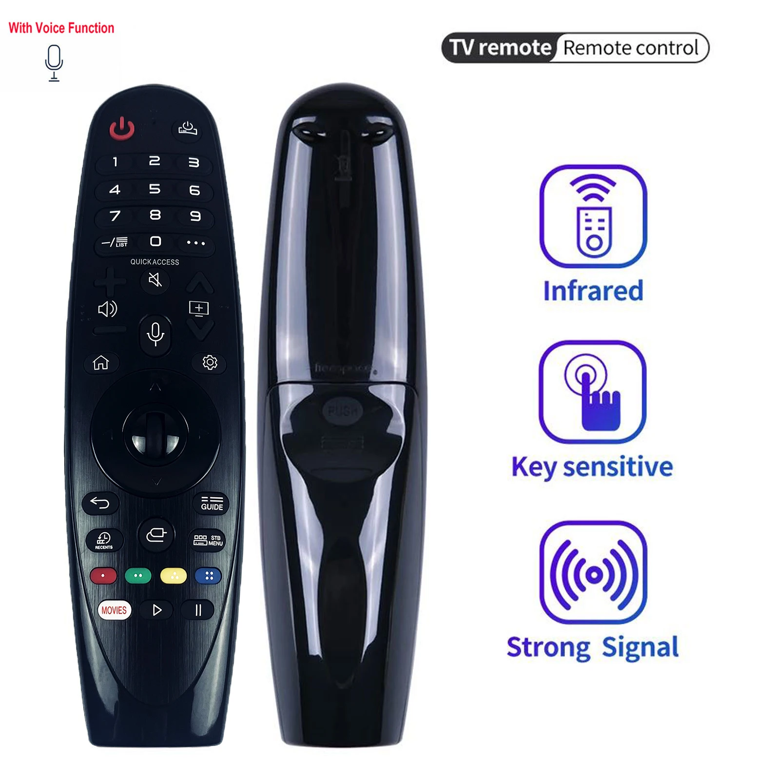 AN-MR19BA Voice Magic Remote Control for L 2019 Smart 4K UHD OLED TV Fit 43UM7340 43UM7400 43UM7600 49SM8100 55SM8100PTA W9 E9