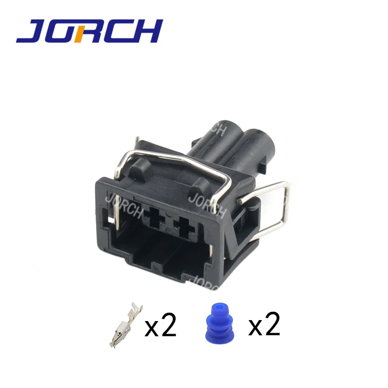 357972752 2 Pin 3.5 MM Waterproof Fog Turning Lamp Holder Sheath Auto Wire Harness Female Connector Plug For V-W Car