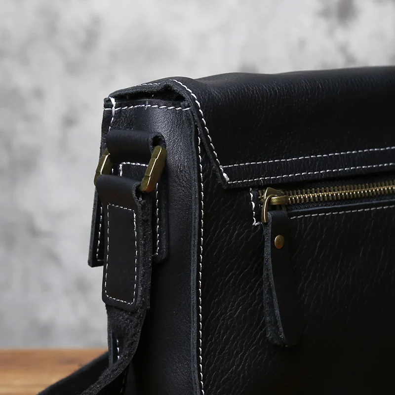 Nzpj Echt leder Herren Umhängetasche Top Layer Rindsleder Umhängetasche Umhängetasche Tablet Tasche geeignet für 10 Zoll iPad – Detail 10