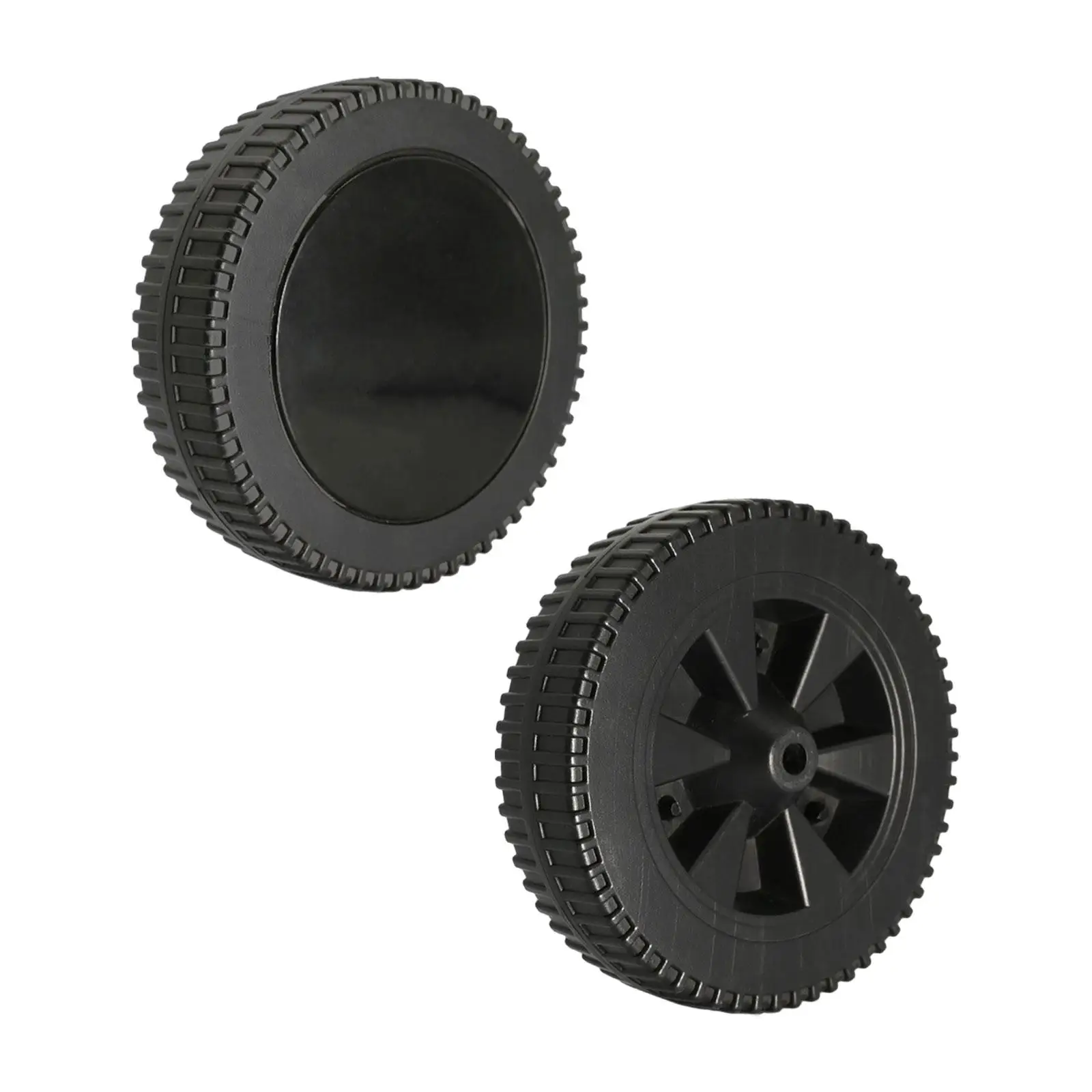 2 Pieces Grill Wheels Hole Diameter 0.8-1cm Durable Sandproof Universal Wheel 17cm for Kitchen Patio Garden Barbecue Most Grill