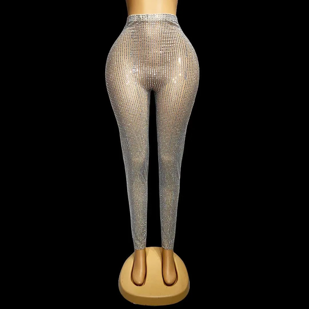 

Sparkly Full AB Crystals Pants Prom Luxurv_eggings Outfit Party Celebrate Glisten SexyDance Showcostumemanzuanku C145