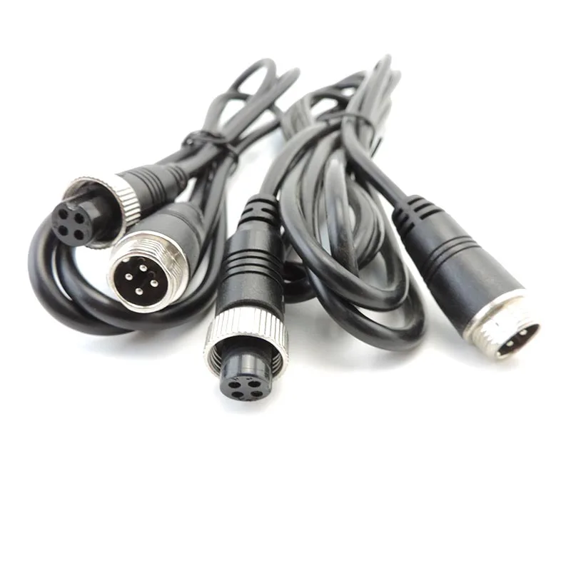 1M 2M 5M 7M 10M 15M 20M 4-Pin Aviation Video Extension Cable for CCD Reversing Camera Camper Trailer