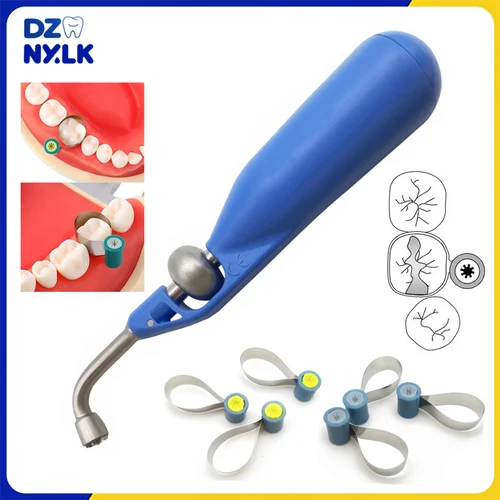 Imagen 1 del producto Perilla de bandas de matriz Dental, sistema de matriz SuperCap de forma anatómica contorneada de doble cara, recarga de matrices de Metal SuperMat para dentista