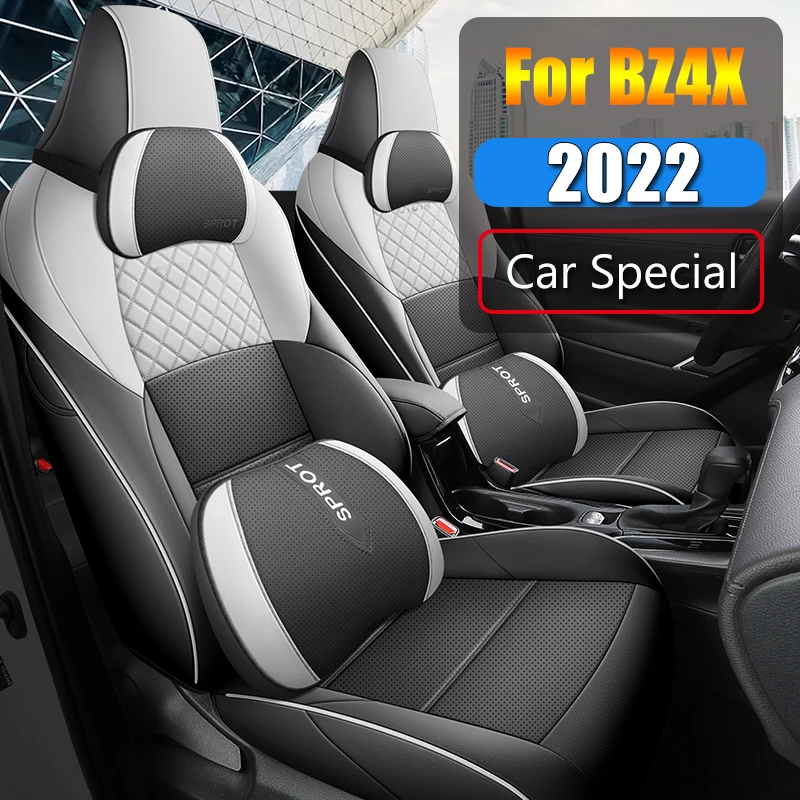 

Full Coverage 5 Seats Car Seat Covers For Toyota BZ4X 2022 Premium JOY PRO Waterproof breathable Leather Cover sets