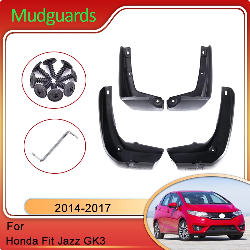 

For Honda Fit Jazz GK3 2014 2015 2016 2017 Mudguards Splash Wheels Fender Mudflaps Auto Part Car Sticker Accessories Anti-splash